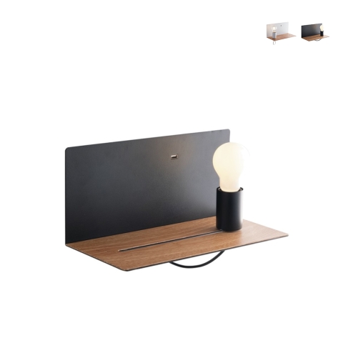 Applique in metallo stile minimal con presa USB e luce regolabile Flash Promozione