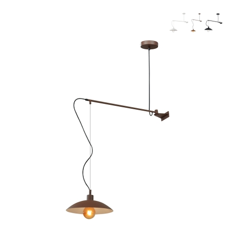 Applique in metallo con luce sospesa stile industriale Eldorado Promozione
