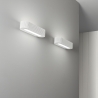Applique ovale moderna da parete in gesso bianco verniciabile Gatsby Vendita
