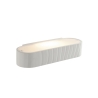 Applique ovale moderna da parete in gesso bianco verniciabile Gatsby Offerta