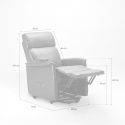 Poltrona Relax Elettrica con Sistema Alzapersona Similpelle per Anziani Amalia Fix 