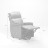 Poltrona Relax Elettrica con Sistema Alzapersona Similpelle per Anziani Amalia Fix 