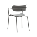 Set 4 poltrone sedia in metallo e polipropilene dal design moderno Asmar Catalogo