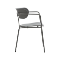 Set 4 poltrone sedia in metallo e polipropilene dal design moderno Asmar Sconti