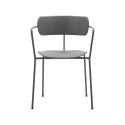 Set 4 poltrone sedia in metallo e polipropilene dal design moderno Asmar Stock
