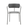 Set 4 poltrone sedia in metallo e polipropilene dal design moderno Asmar Stock