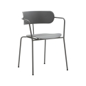 Set 4 poltrone sedia in metallo e polipropilene dal design moderno Asmar Scelta