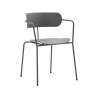 Set 4 poltrone sedia in metallo e polipropilene dal design moderno Asmar Scelta