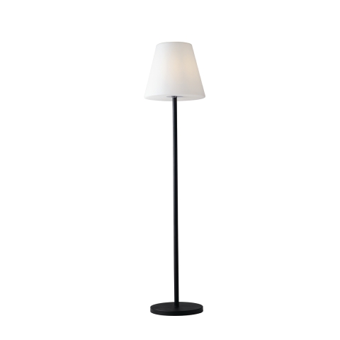 Piantana da esterno struttura metallo nero paralume bianco Geco Promozione