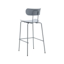 Set 2 sgabelli in metallo e polipropilene dal design moderno Jovai Sconti