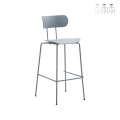 Set 2 sgabelli in metallo e polipropilene dal design moderno Jovai Promozione