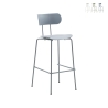 Set 2 sgabelli in metallo e polipropilene dal design moderno Jovai Promozione