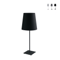 Lampada da tavolo in metallo con paralume in tessuto Elvis Promozione