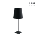 Lampada da tavolo in metallo con paralume in tessuto Elvis Promozione