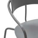 Set 4 poltrone sedia in metallo e polipropilene dal design moderno Asmar Modello