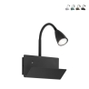 Gpplique da parete in metallo con luce flessibile e presa USB Gulp Promozione