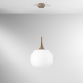 Lampadario a sospensione moderno con luce in vetro bianco opale Jaipur Promozione