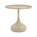 Tavolino da caffè rotondo di design beige Vaskh Promozione
