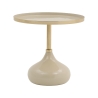 Tavolino da caffè rotondo di design beige Vaskh Promozione