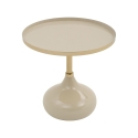 Tavolino da caffè rotondo di design beige Vaskh Vendita
