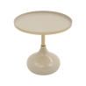 Tavolino da caffè rotondo di design beige Vaskh Vendita