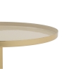 Tavolino da caffè rotondo di design beige Vaskh Offerta