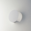 Applique da parete moderna rotonda in gesso bianco verniciabile Leiron Promozione