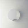 Applique da parete moderna rotonda in gesso bianco verniciabile Leiron Promozione