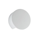 Applique da parete moderna rotonda in gesso bianco verniciabile Leiron Sconti