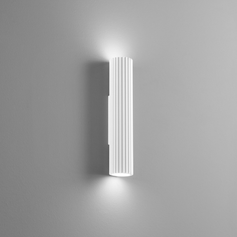 Applique lampada da parete elegante in gesso con 2 luci Palladio Promozione