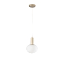 Lampadario moderno dorato a sospensione con luce a sfera bianco Ripple Vendita