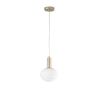 Lampadario moderno dorato a sospensione con luce a sfera bianco Ripple Vendita