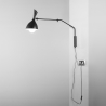 Applique in metallo con luce paralume orientabile stile industriale Morgan Vendita