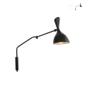 Applique in metallo con luce paralume orientabile stile industriale Morgan Promozione