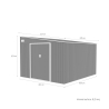 Casetta da giardino in metallo porta attrezzi 279x321x203cm Maratea Scelta