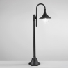 Paletto lampione da giardino esterno in alluminio nero h130 cm Pavia Promozione