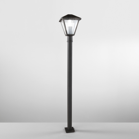 Lampione paletto da giardino con diffusore in vetro h100cm Prisma Promozione