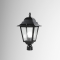 Testa per palo lampione da giardino stile classico alluminio vetro Roma Promozione