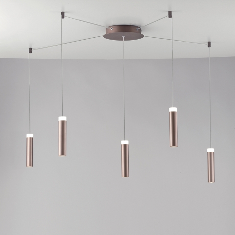 Plafoniera da soffitto LED 5 lampade sospese design moderno Candle Promozione