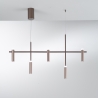 Lampadario sospeso in metallo design moderno 5 luci LED Candle Promozione