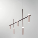 Lampadario sospeso in metallo design moderno 5 luci LED Candle Saldi