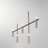 Lampadario sospeso in metallo design moderno 5 luci LED Candle Saldi