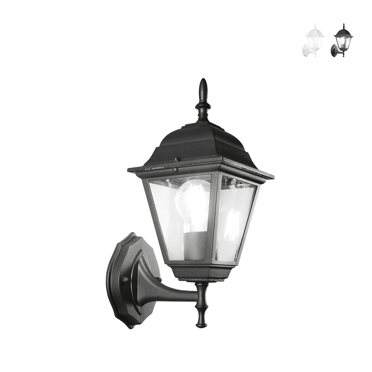 Applique da esterno lanterna stile classico alluminio vetro Roma Uplight Offerta Applique da esterno lanterna stile classico alluminio vetro Roma Uplight Offerta
