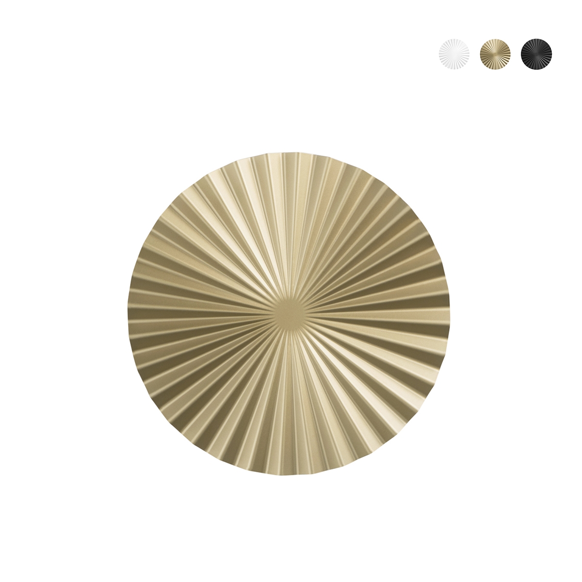 Applique LED rotonda in metallo plissettato stile vintage Anadara Promozione