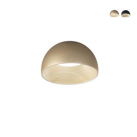 Plafoniera LED rotonda in metallo 35cm con luce regolabile Coco Promozione