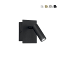 Applique da parete in metallo con spot luce LED orientabile Dickens Promozione