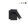 Applique da parete in metallo con spot luce LED orientabile Dickens Promozione