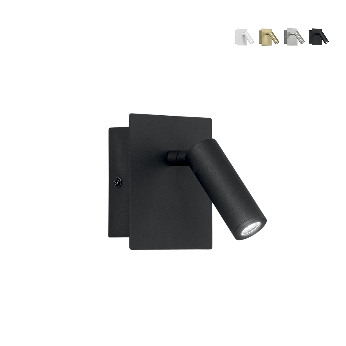 Applique da parete in metallo con spot luce LED orientabile Dickens