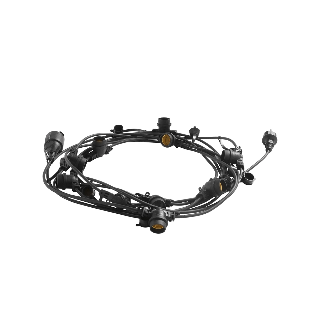Catena luminosa nera da esterno a 10 luci attacco E27 PicNic Promozione Catena luminosa nera da esterno a 10 luci attacco E27 PicNic Promozione