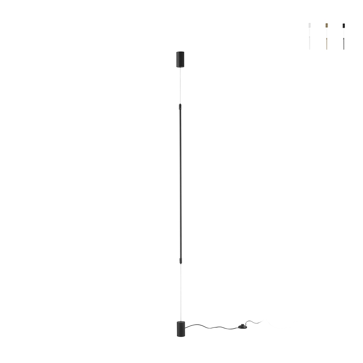 Piantana da terra con luce a sospensione LED regolabile Gravity